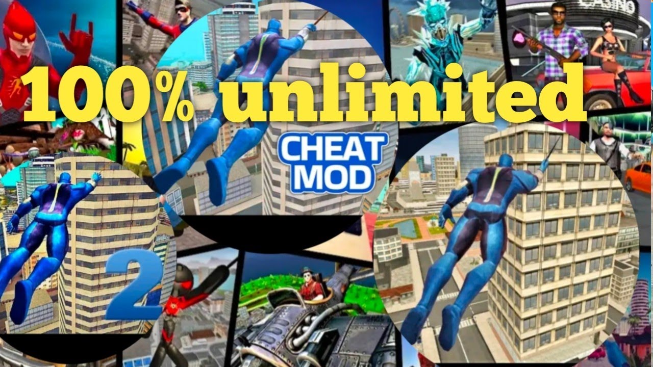 Rope Hero: Cheat ground MOD 100% unlimited full gay means new video full HD rope Hero definition