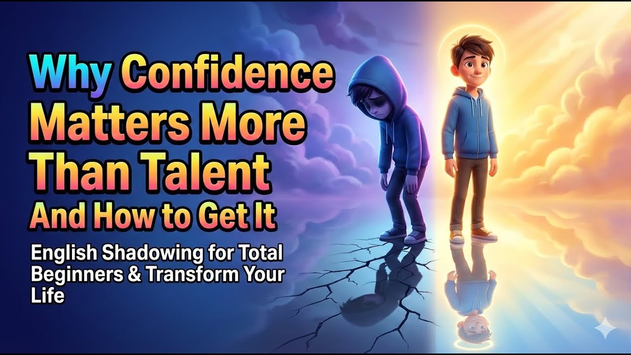 Talent vs CONFIDENCE What's More Important for Success ||  English Shadowing for A1 – A2