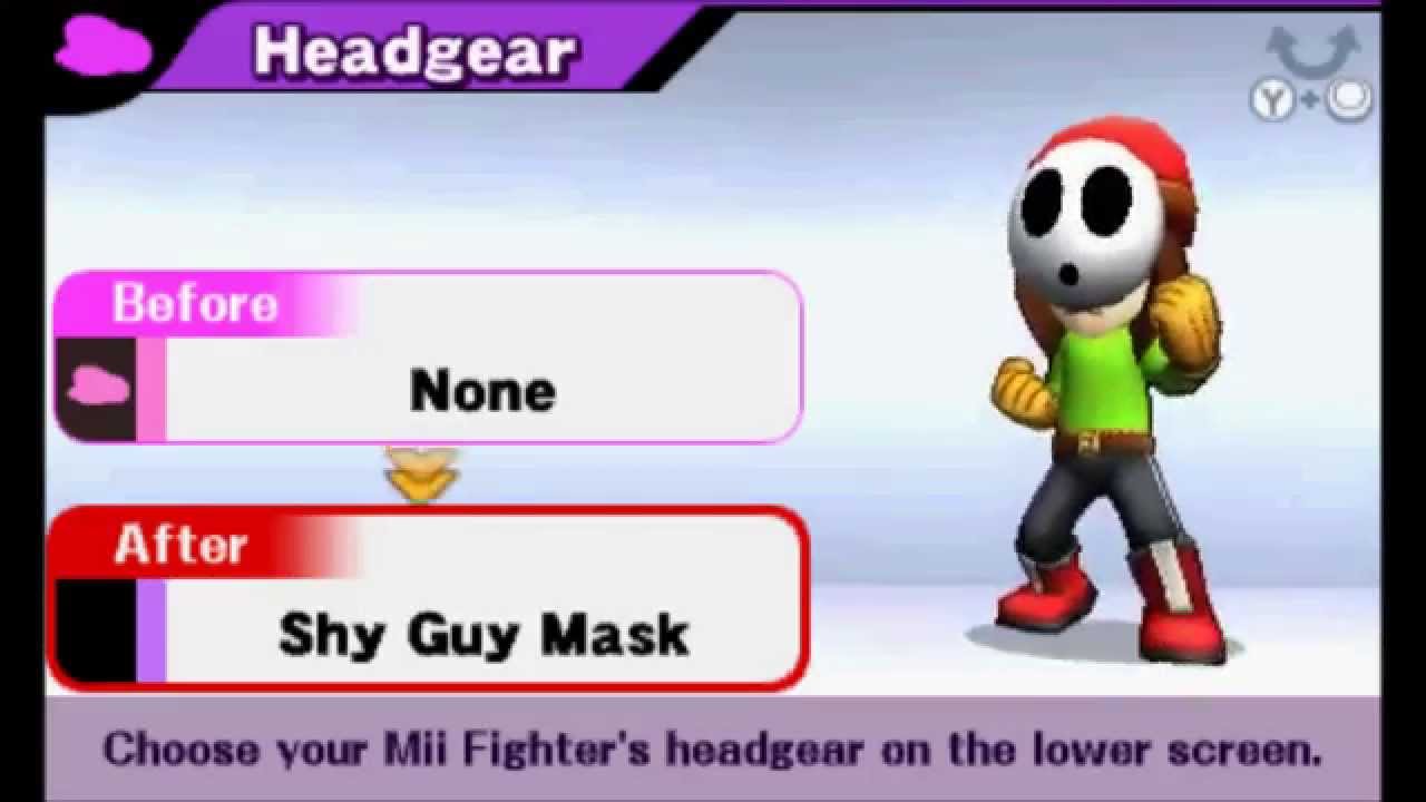 Super Smash Bros. (3DS) - All Mii Headgear