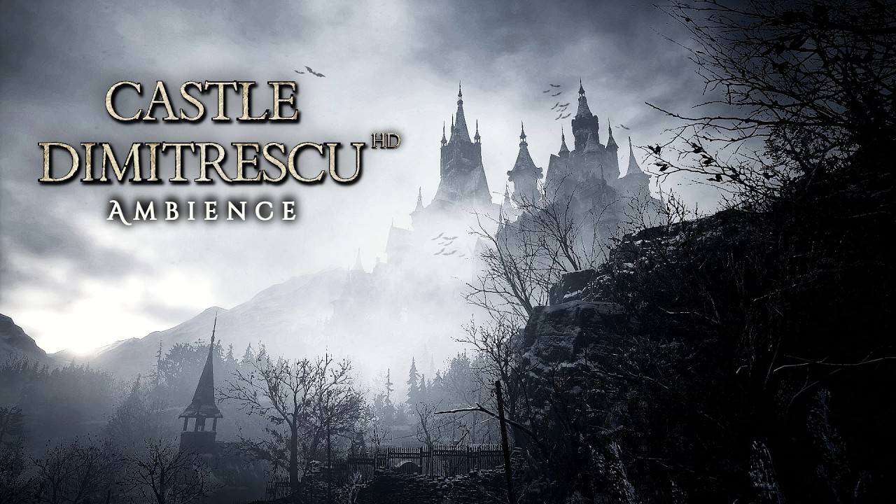 🎧 Resident Evil Village Ambience - Winter Snowy Castle, Rooftops & more for 3hours - 4k