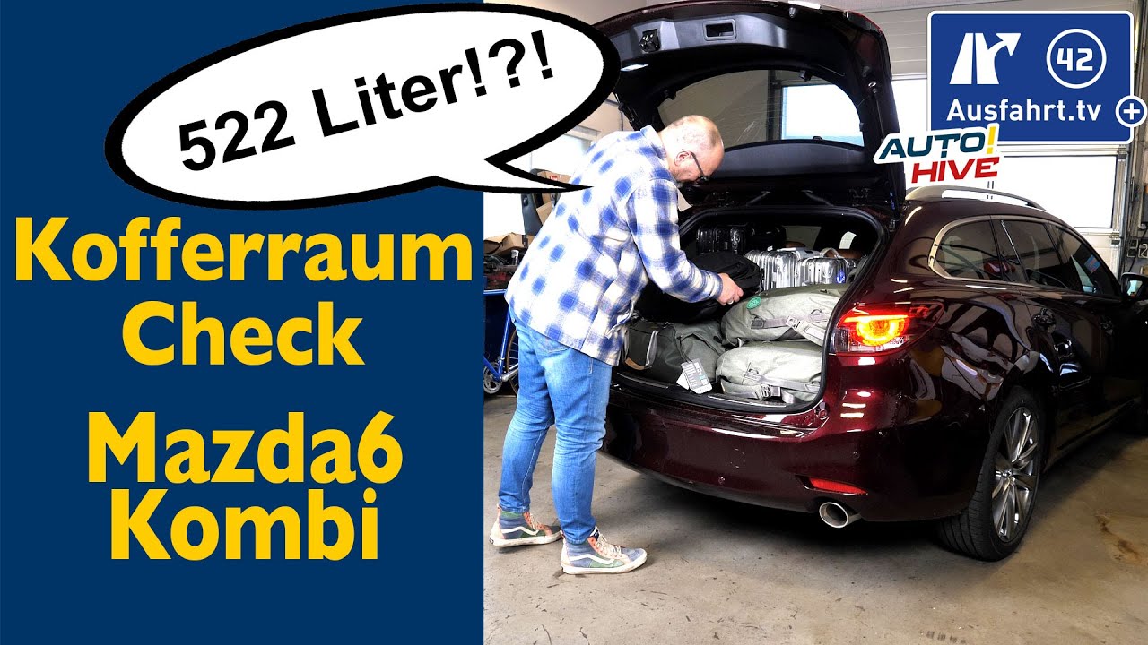 Kofferraum-Check: Mazda6 Kombi - was passt in den Kofferraum? Fahrrad? Leiter? Koffer? Taschen?