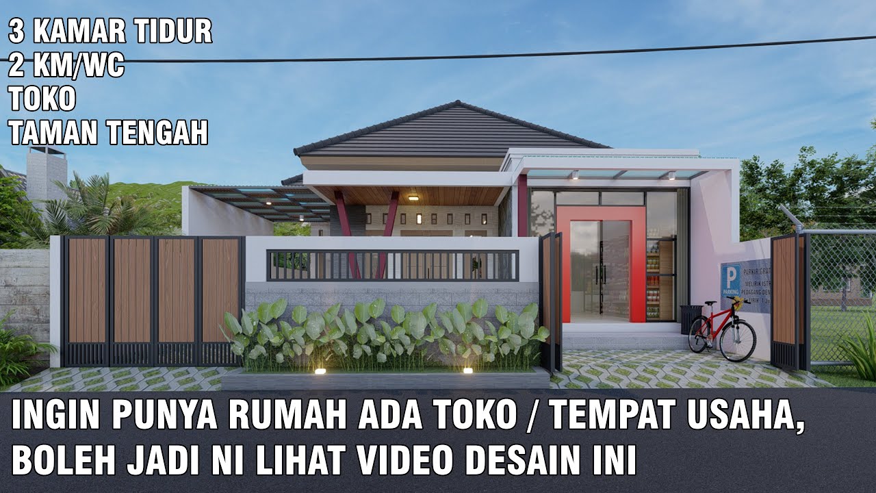 Ingin Punya Rumah Ada Toko / Tempat Usaha, Boleh Jadi ni lihat video Desain ini