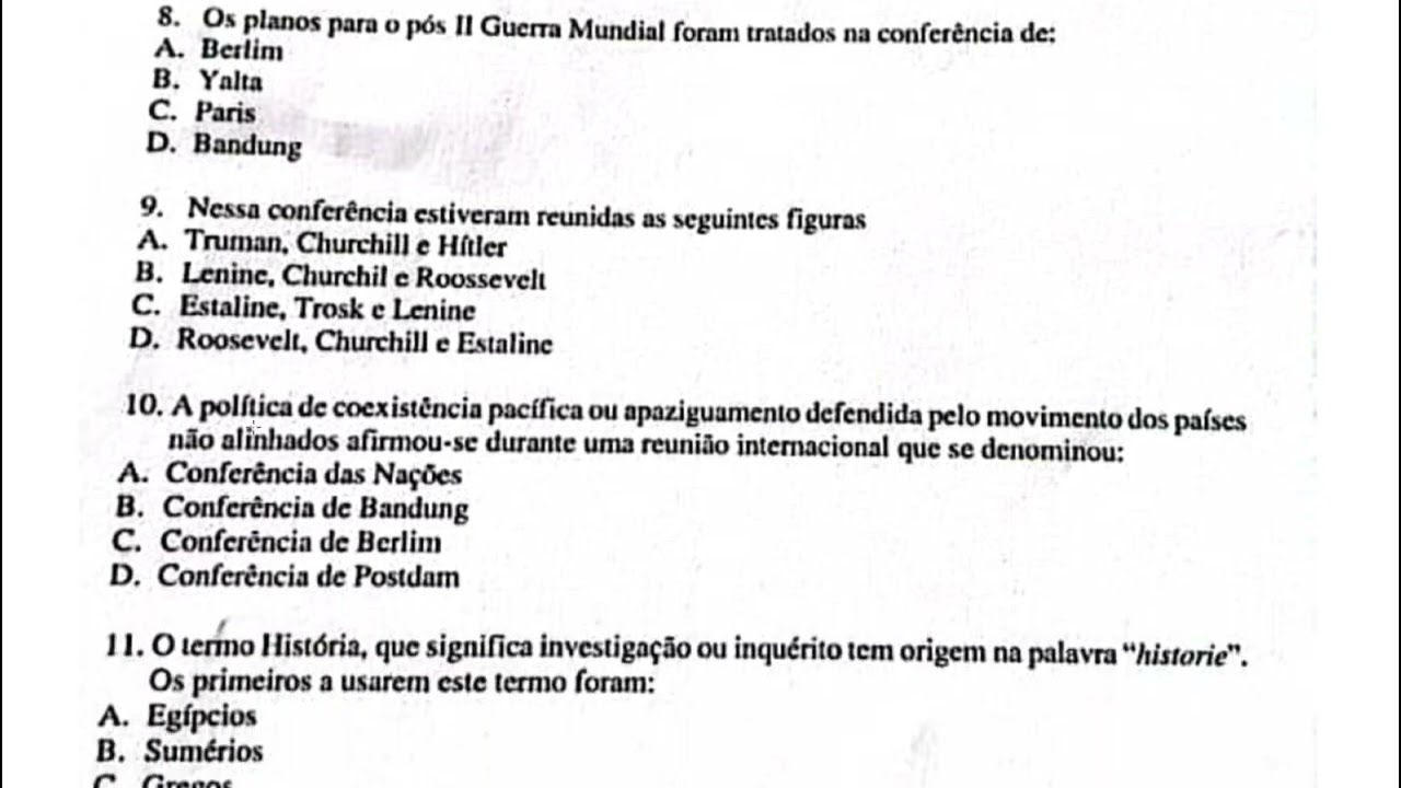 EPO APRESENTA: Resolução do Exame de História, ACIPOL-2025 P/1