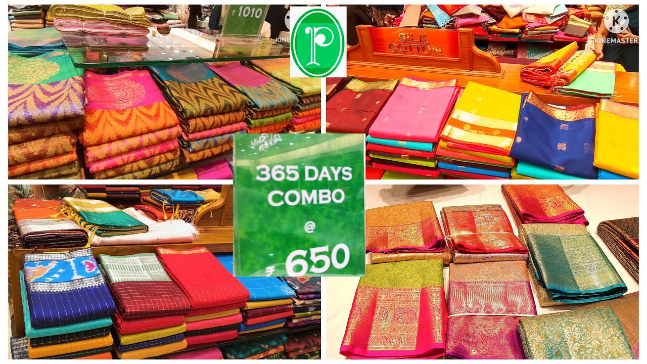 🔥365 Days Combo Offer Sarees 😱T Nagar Pothys Soft Silk Sarees| @550 2 pc combo Soft Cotton sarees