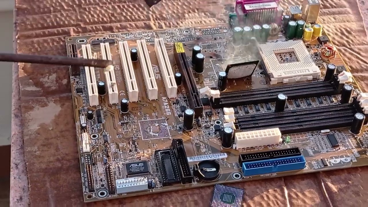 Gold recover: how to remove BGA chips from motherboard