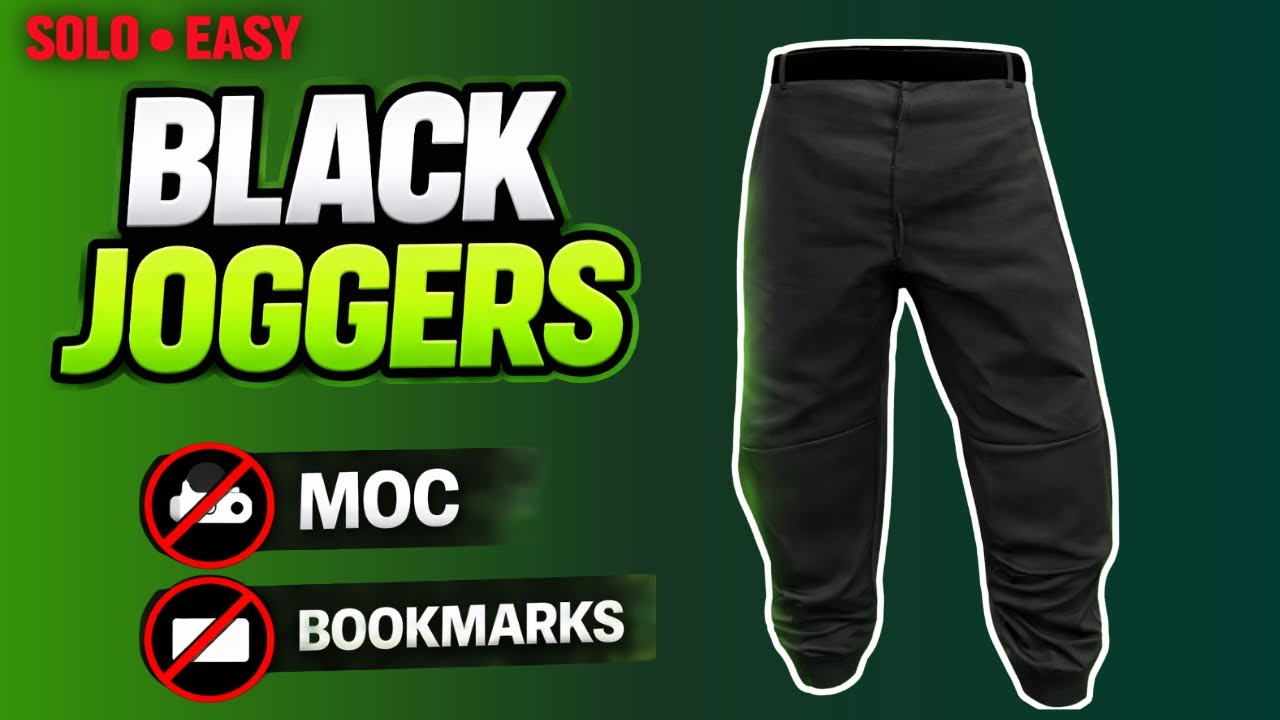 EASIEST Black Joggers Method! SOLO &bull; No MOC &bull; No Bookmark Jobs