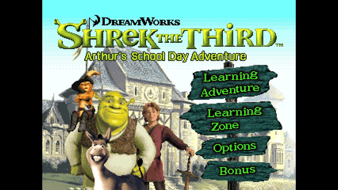 V.Smile Game: Shrek the Third - Arthur's School Day Adventure (2007 DreamWorks / VTech)