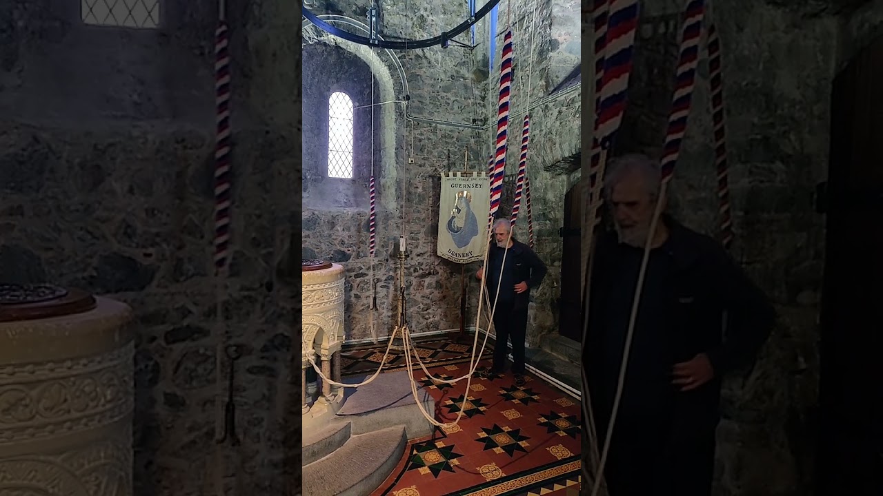 Bell ropes around the Font
