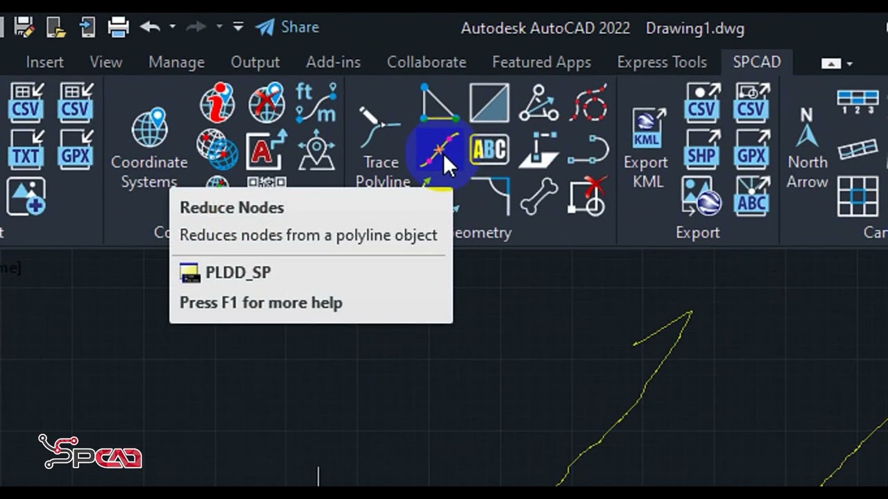 Reducing Nodes of a Poly line in CAD Environment