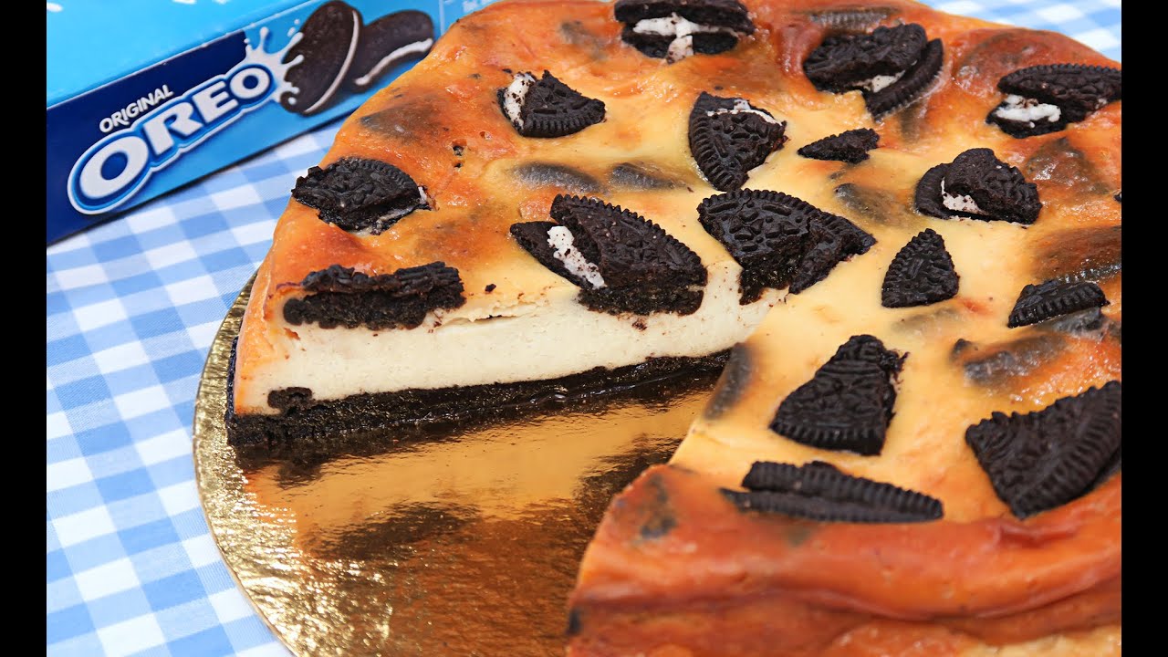 Tarta de Queso con Oreo | Cheesecake de Oreo al horno