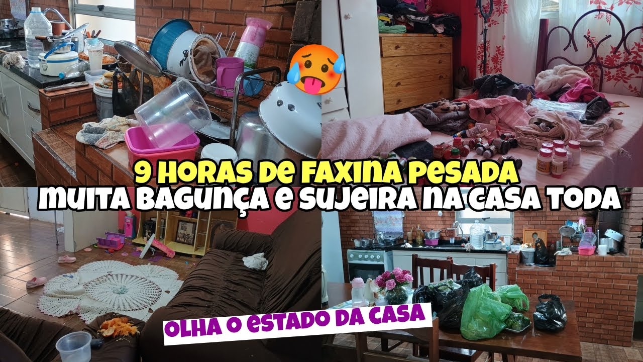 CANSEI !! 1 SEMANA SEM LIMPAR A CASA || ESTAVA UM NOJO🤮| FAXINA COMPLETA e PESADA