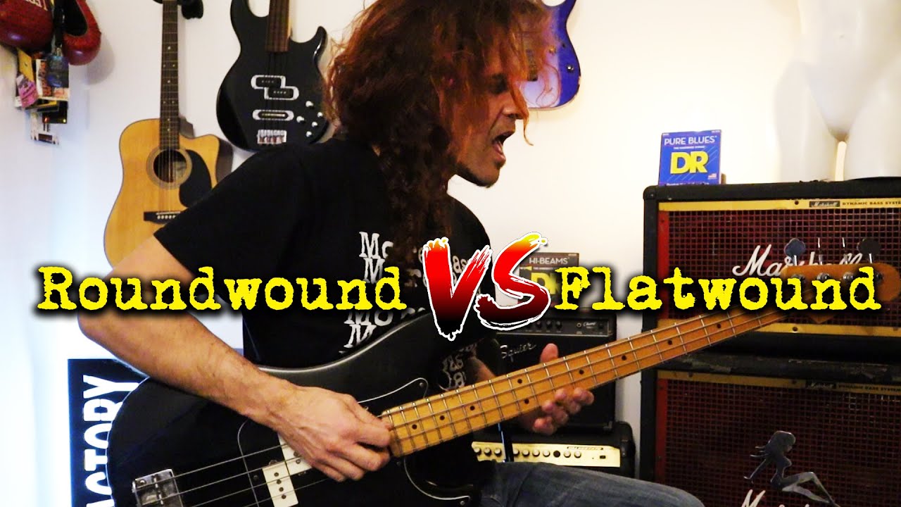 Roundwound vs Flatwound - bass strings comparison
