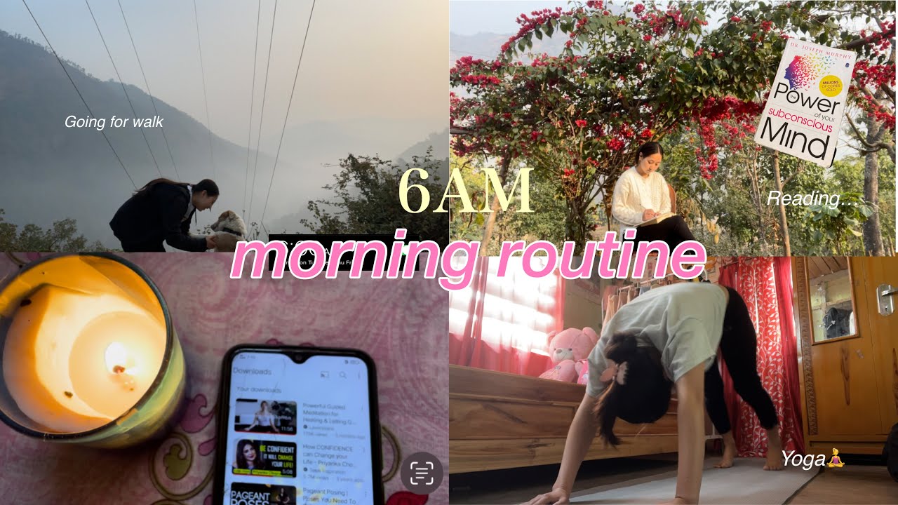 6am morning routine 💌(productive , wakeing up early n healthy habits)