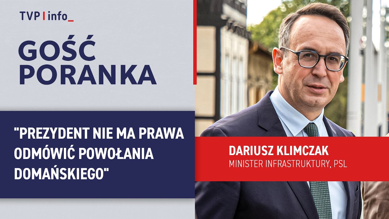 Dariusz Klimczak: The President has no right to refuse appointing Domański | MORNING GUEST
