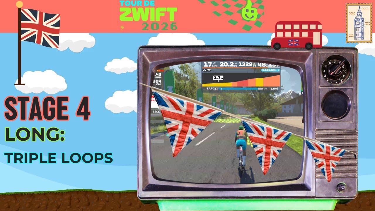 Tour de Zwift 2026: Stage 4 Long - Triple Loops in London