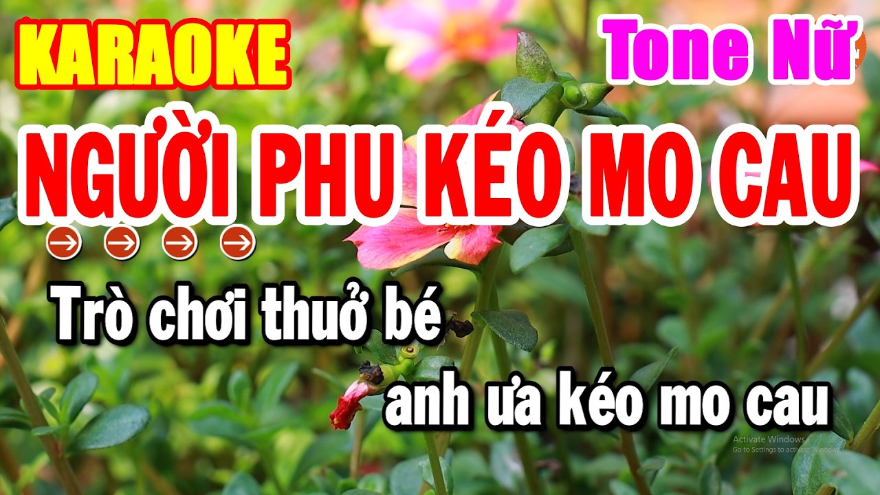 Karaoke Người Phu Kéo Mo Cau Nhạc Sống Tone Nữ Chuẩn Trữ Tình Hay Nhất | Hải Tiên
