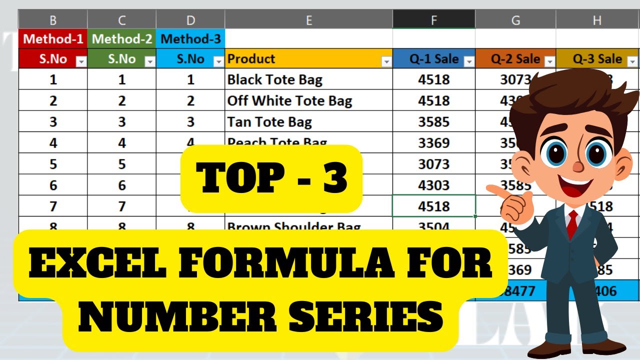 Excel Formula for Number Series | Automatic Serial Number Tricks in MS Excel