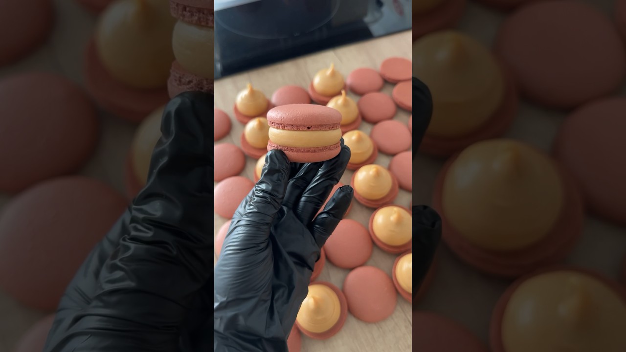 Salted caramel macarons