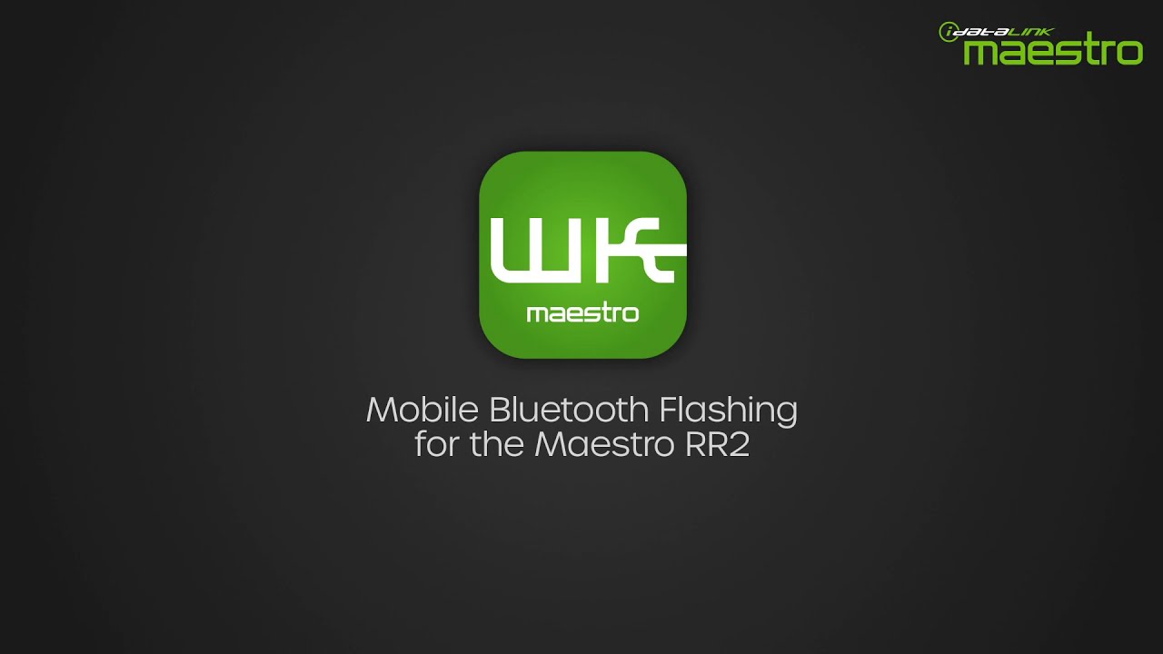 Bluetooth Mobile Flashing the Maestro RR2 with the Weblink Maestro Application