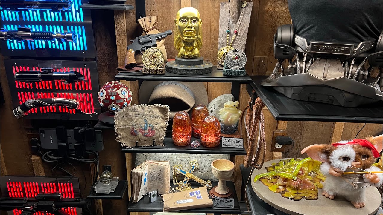 Indiana Jones movie prop replicas in Home Theater, Idol , Staff of Ra,  Stones, Diary Many More!