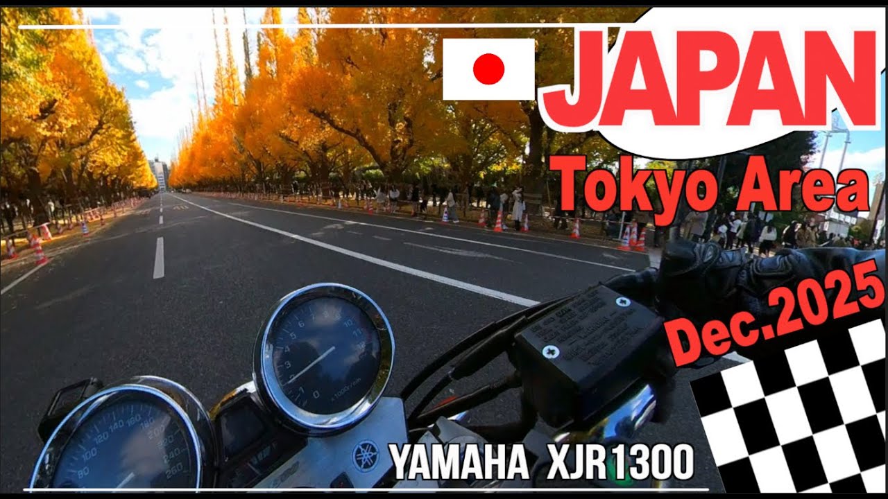 Dec.2025｜Riding a motorcycle in Tokyo Japan.｜YAMAHA XJR1300