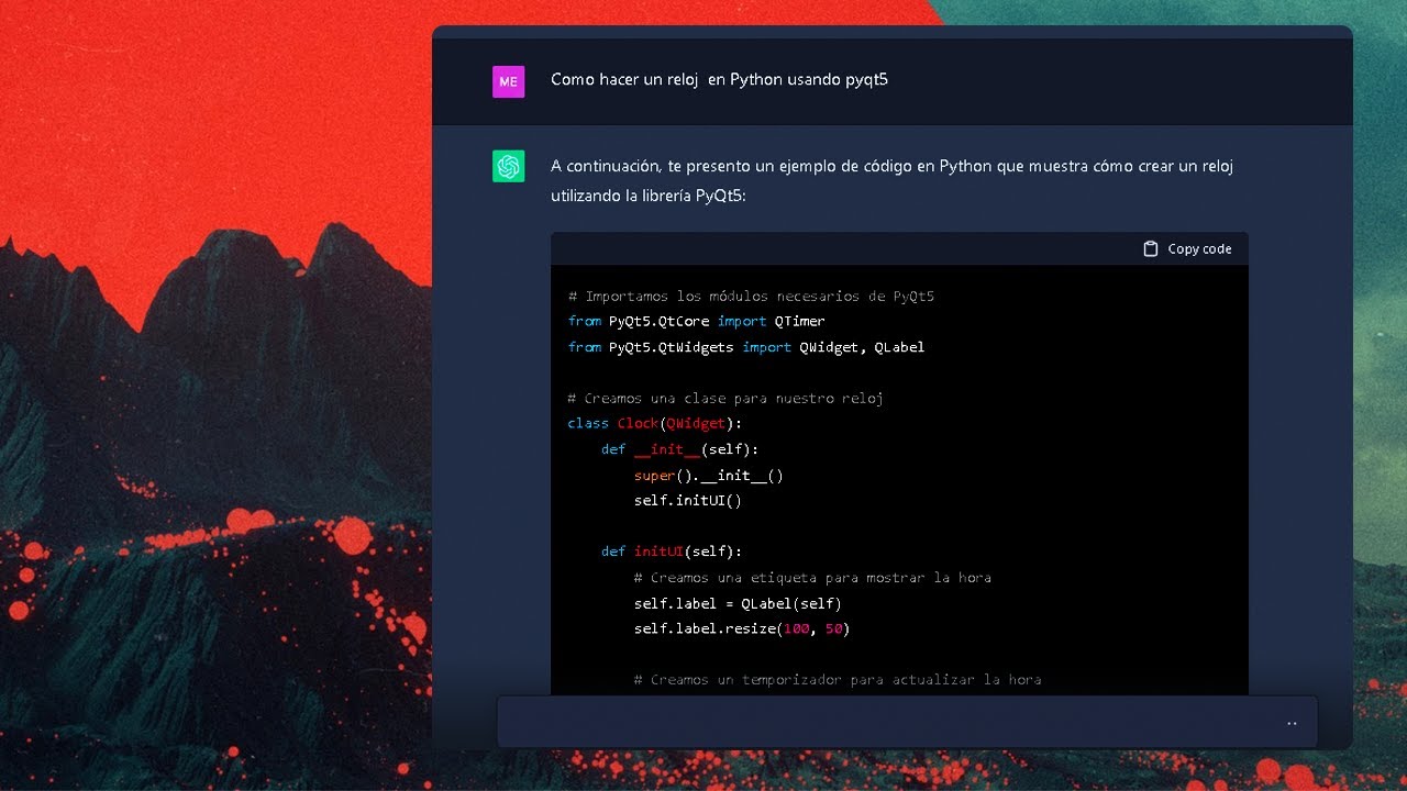 Crear Interfaces Graficas y resolver problemas  con  chatGPT