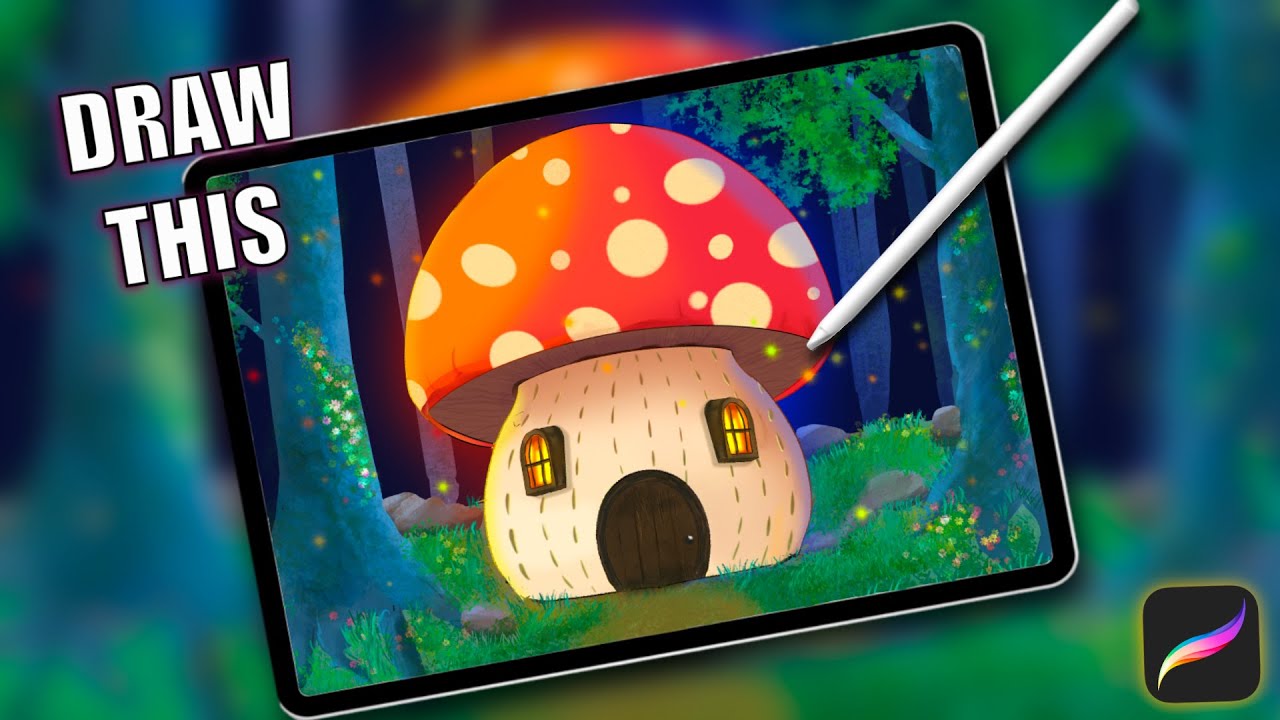 Procreate  Tutorial: Mushroom House