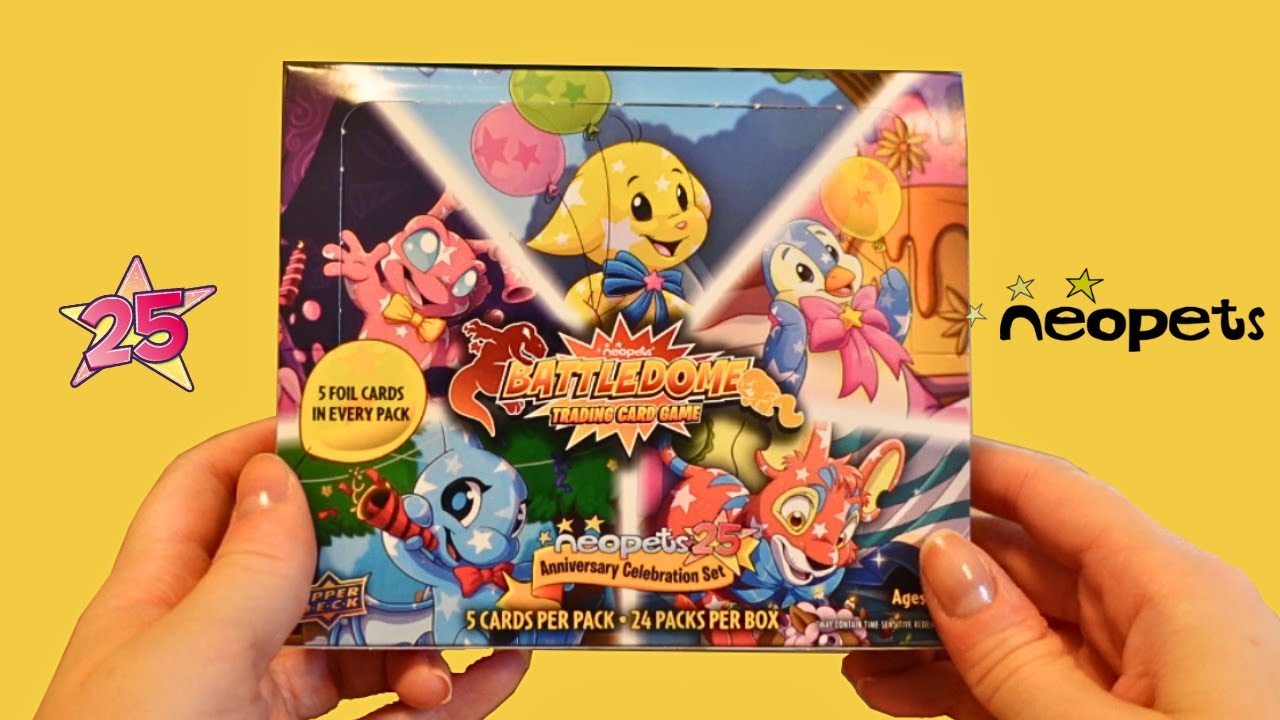 Открываю коллекционную карточную игру Neopets, посвященную 25-летию серии, на сумму 100 долларов,...