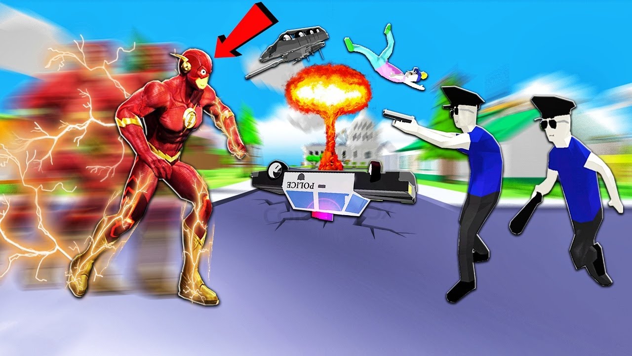 NẾU SLENDERMAN SỞ HỮU SỨC MẠNH CỦA THE FLASH TRONG DUDE THEFT WARS | Thử Thách SlenderMan