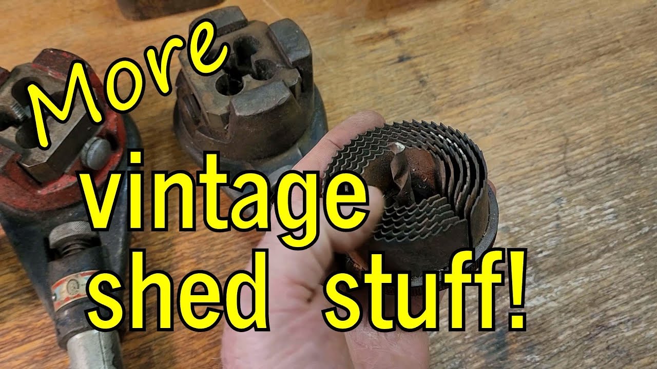 Storage Shed Clean-out Part 20 - Unboxing Vintage Tools, old Saucepan Lids & Random Shed Stuff!