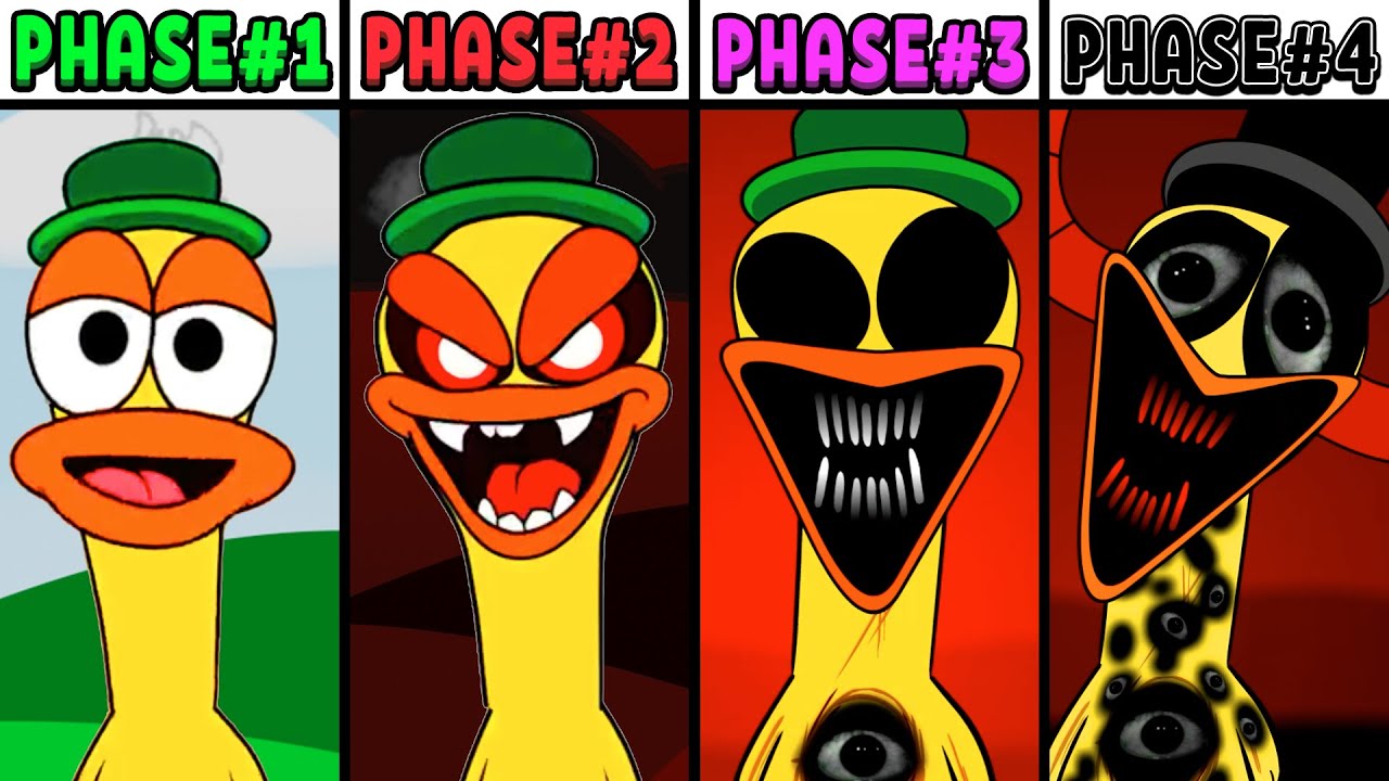 All Phases in New Incredibox Sprunki Oc of Pato: From Phase 1 to Phase 4