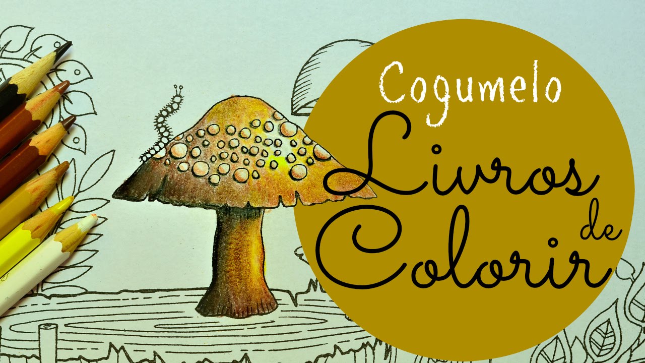 Cogumelo -  Floresta Encantada - Livros de Colorir