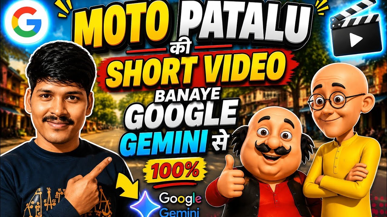 How to Create AI Short Videos Like Motu Patlu with Google Gemini 🔥 100% Free | Step-by-Step Guide