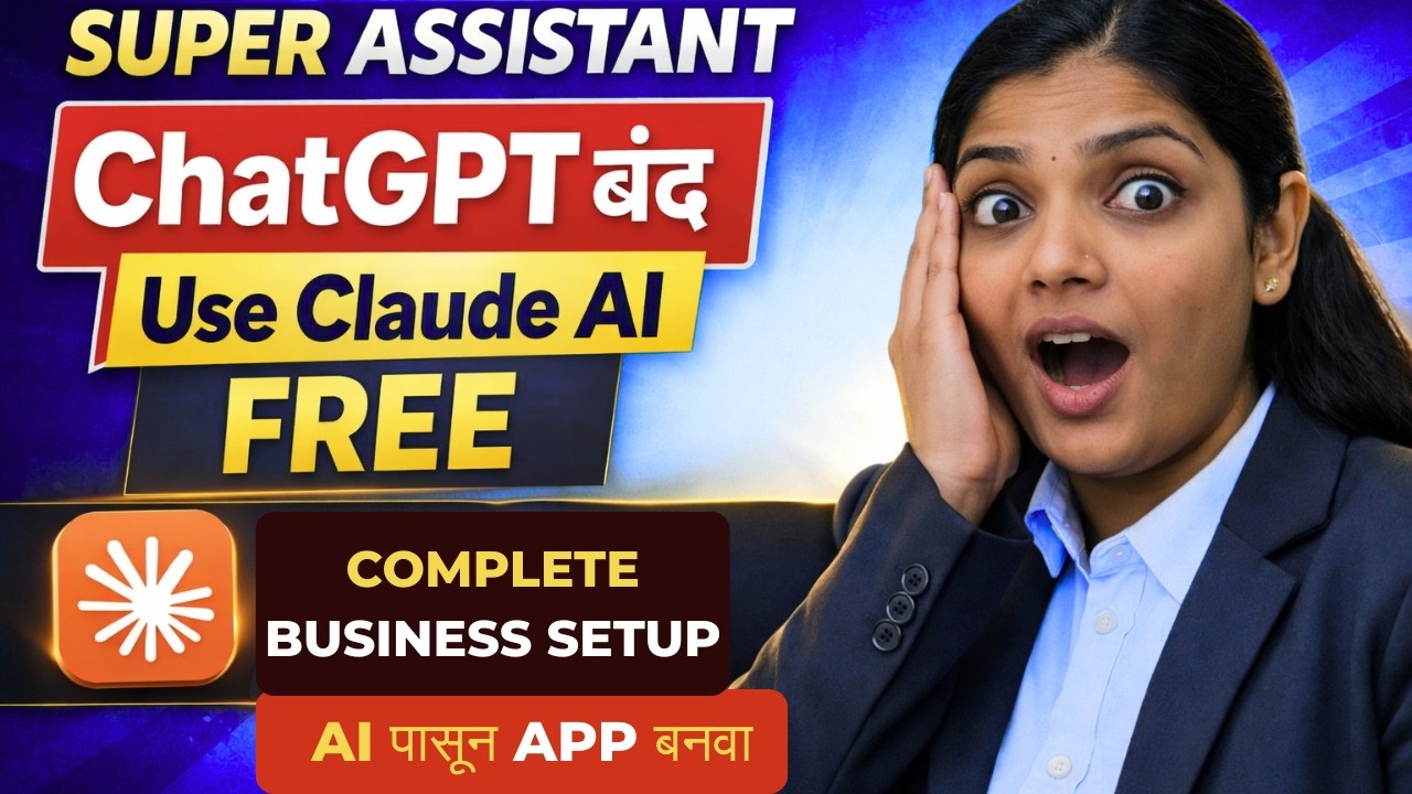 Claude AI Marathi Tutorial, Business Setup, App, Content Calendar, Emails, WhatsApp Automation FREE