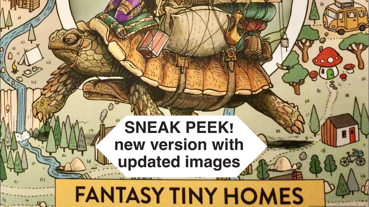 SNEAK PEEK new Fantasy Tiny Homes including a coloring demo with Inktense pencils