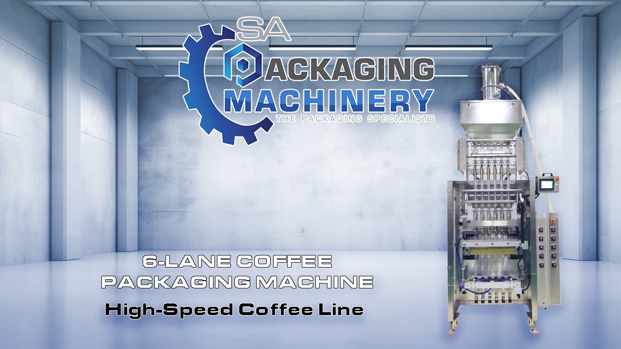 6-Lane Coffee Packaging Machine | High-Speed Pillow Pack Sachet Production | SA Packaging Machinery
