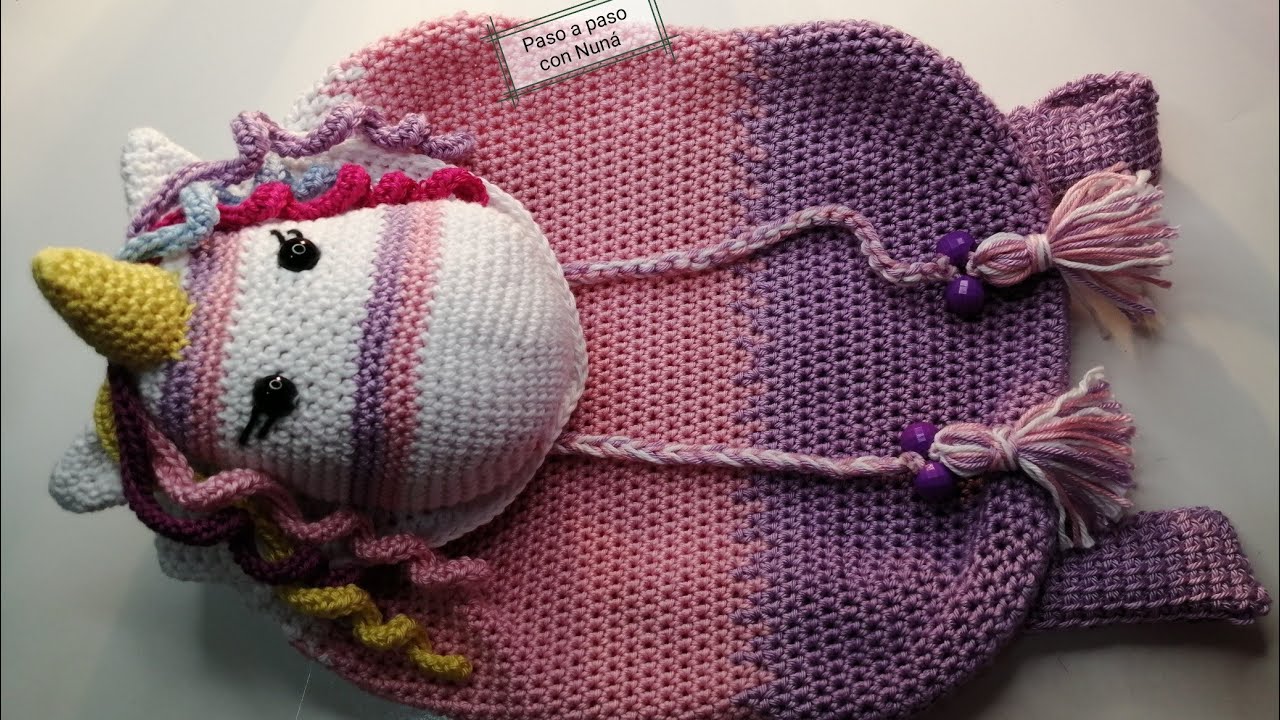 Mochila unicornio crochet 1ªparte 🦋
