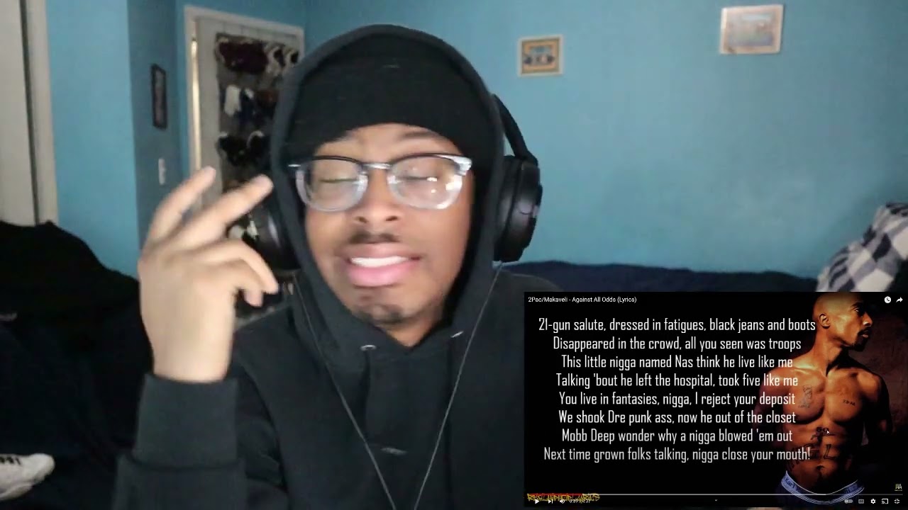 HE WENT AT NAS!! 2Pac/Makaveli - Against All Odds (Lyrics) | Reaction