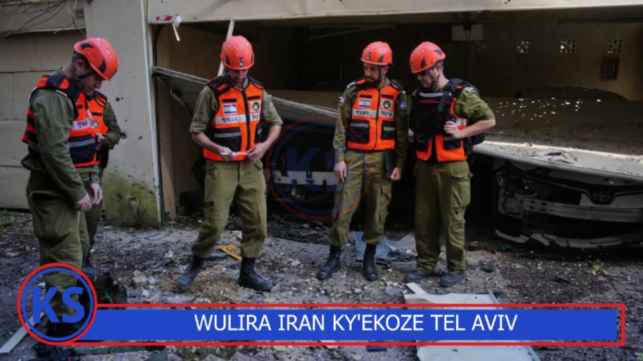 IRAN Esudde Bbomu Enzito Ku Tel Aviv, Base Z'amagye Bazikubye, Aba Israeli Mu Bunkers Batidde!!