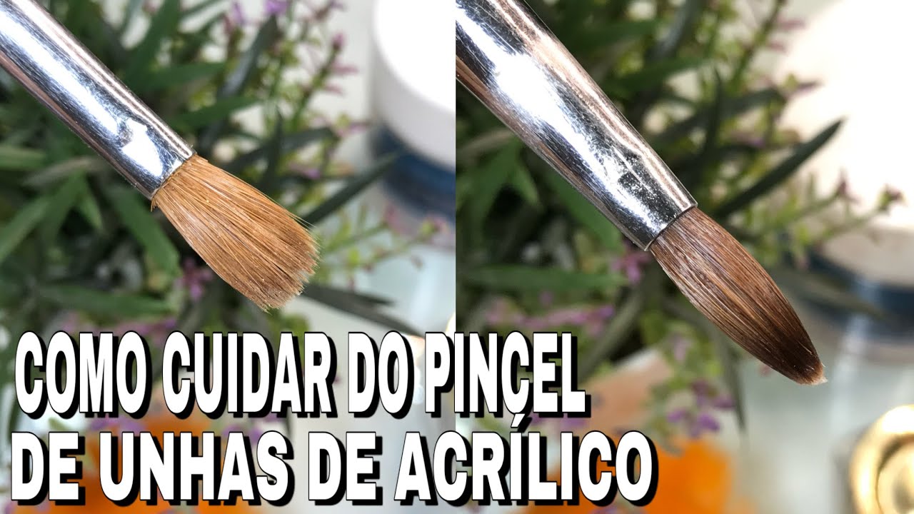 Como recuperar pincel de unhas de Acrílico + como limpar da forma correta