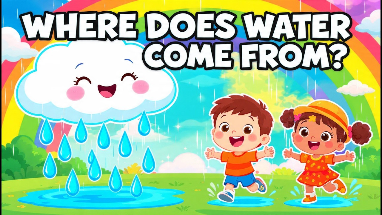 Sources of Water Song for Kids 💧 | Rain, Rivers, Lakes & Wells |