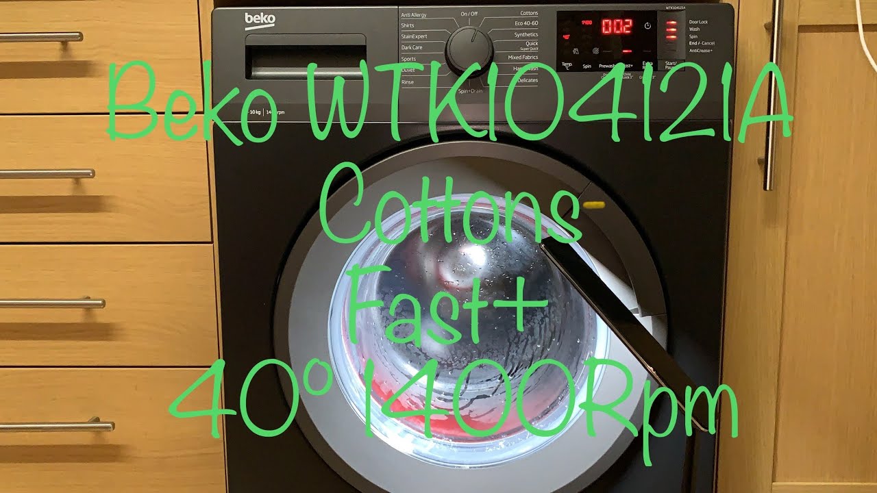 Beko WTK104121A Washing Machine - Cottons 40° + Fast+