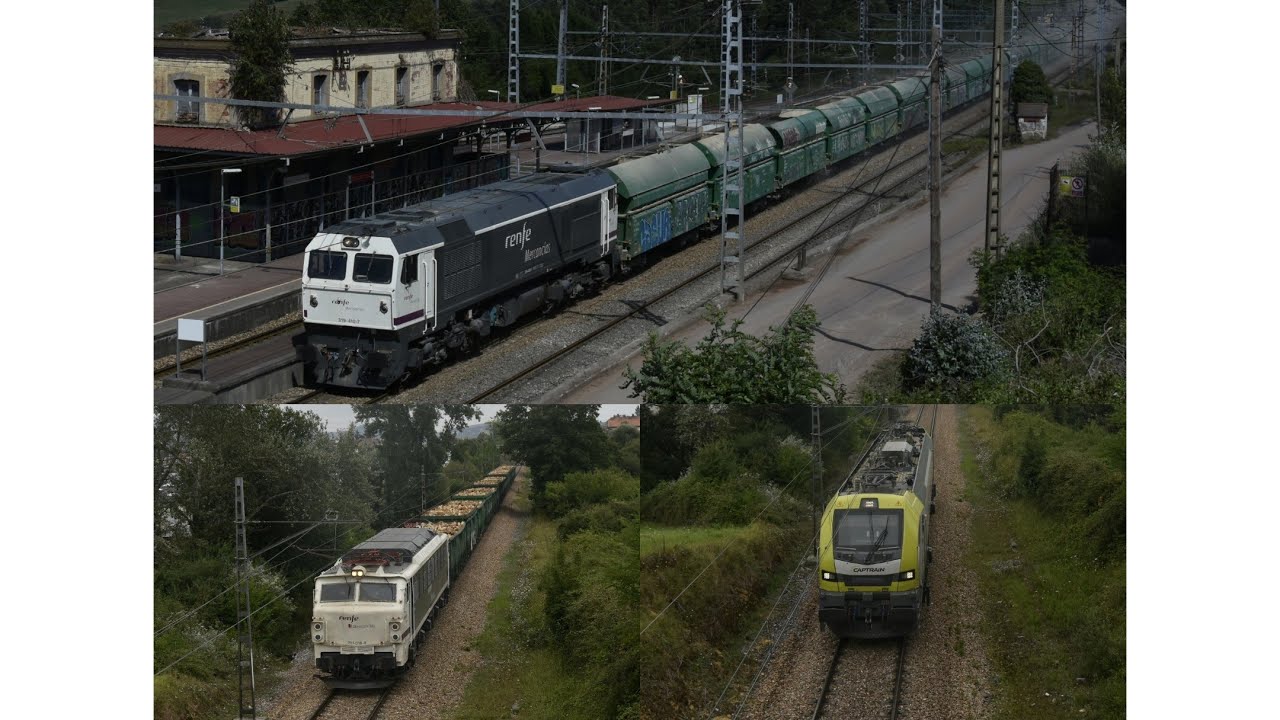 TRENES POR ASTURIAS: Triplete de 251, 319 CON CANTERAS, 251 maderas, 256 de captrain.