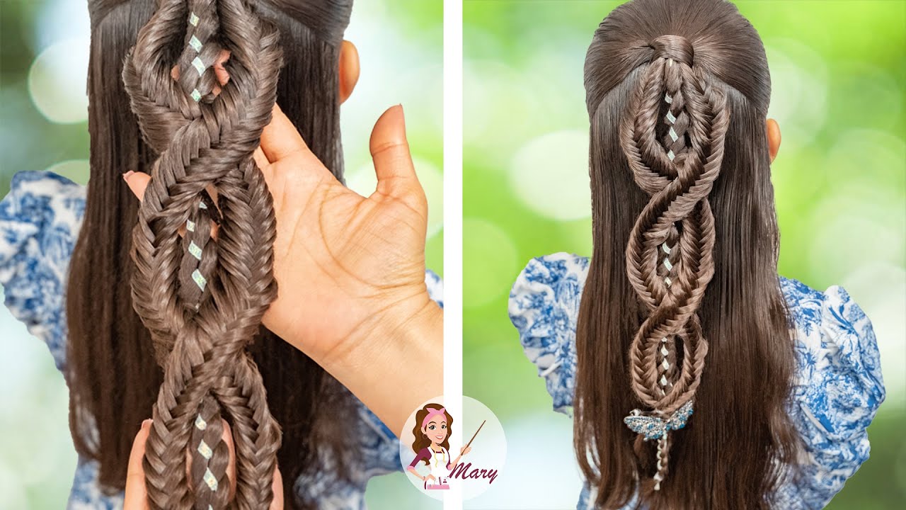 HERMOSAS TRENZAS CRUZADAS PARA CABELLO LARGO