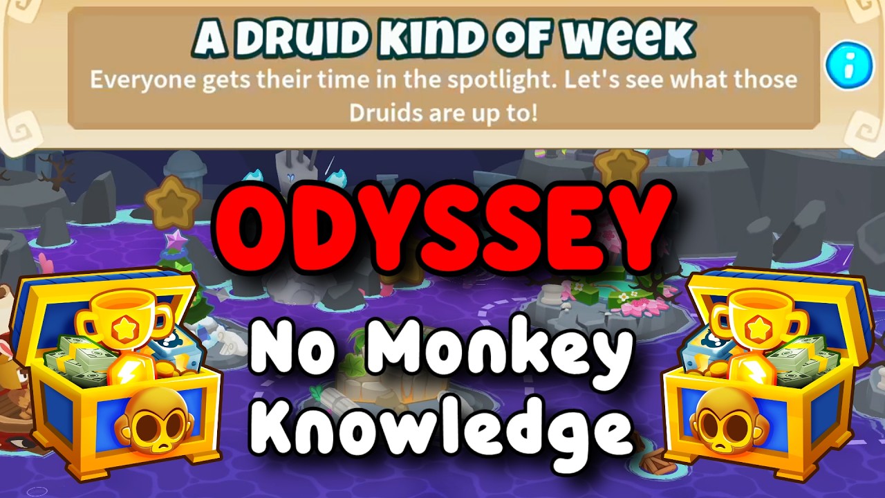BTD6 Odyssey | No Monkey Knowledge Guide | Hard Mode Tutorial | A Druid Kind Of Week