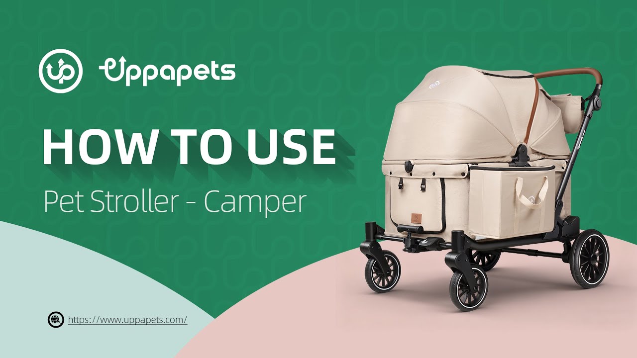 How to Use Pet Stroller Wagon for Large Dogs Uppapets Camper #tutorial #pets #dogmom #demonstration