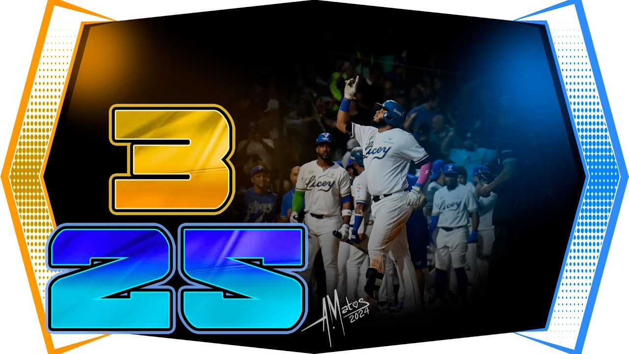 RESUMEN DEL HISTORICO JUEGO DEL LICEY 25 A 3 A LAS AGUILAS  (17 DIC. 2024)