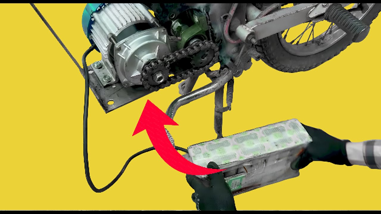 Don't throw away your old motorbike! I've turned it into a super-powerful electric bike!