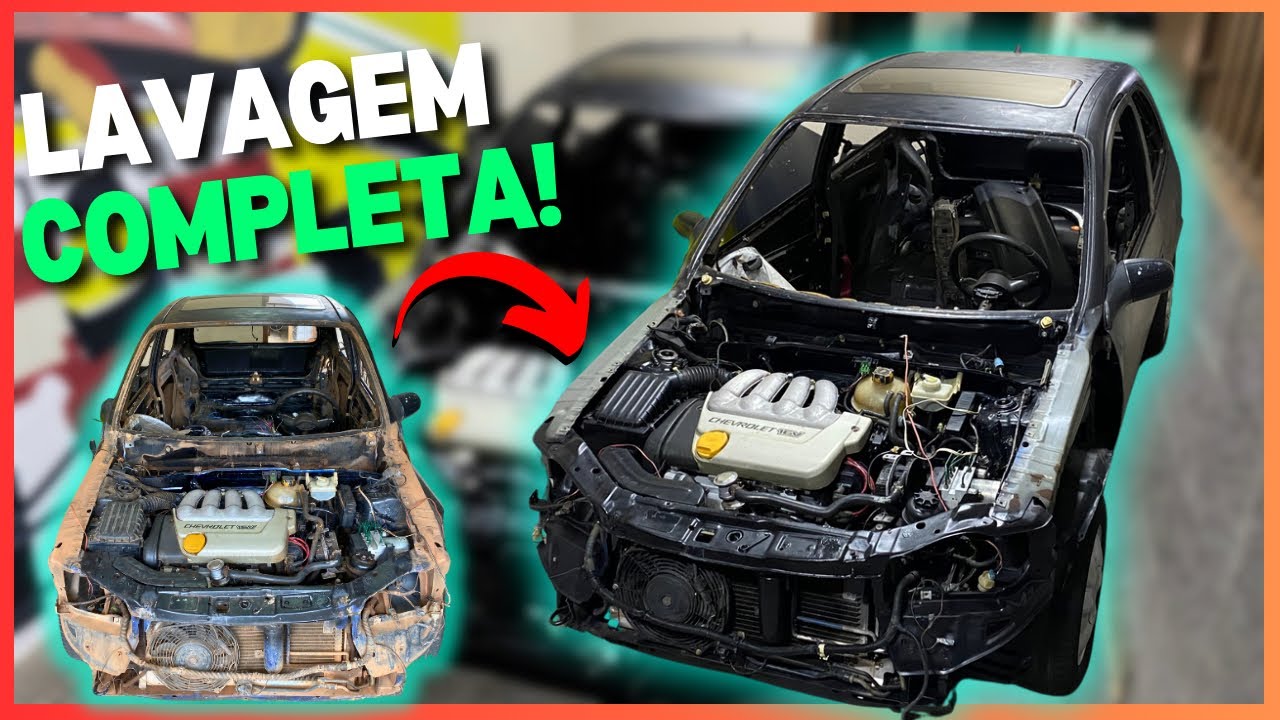 Lavamos o corsa Gsi Resultado INCRÍVEL parece outro Carro!