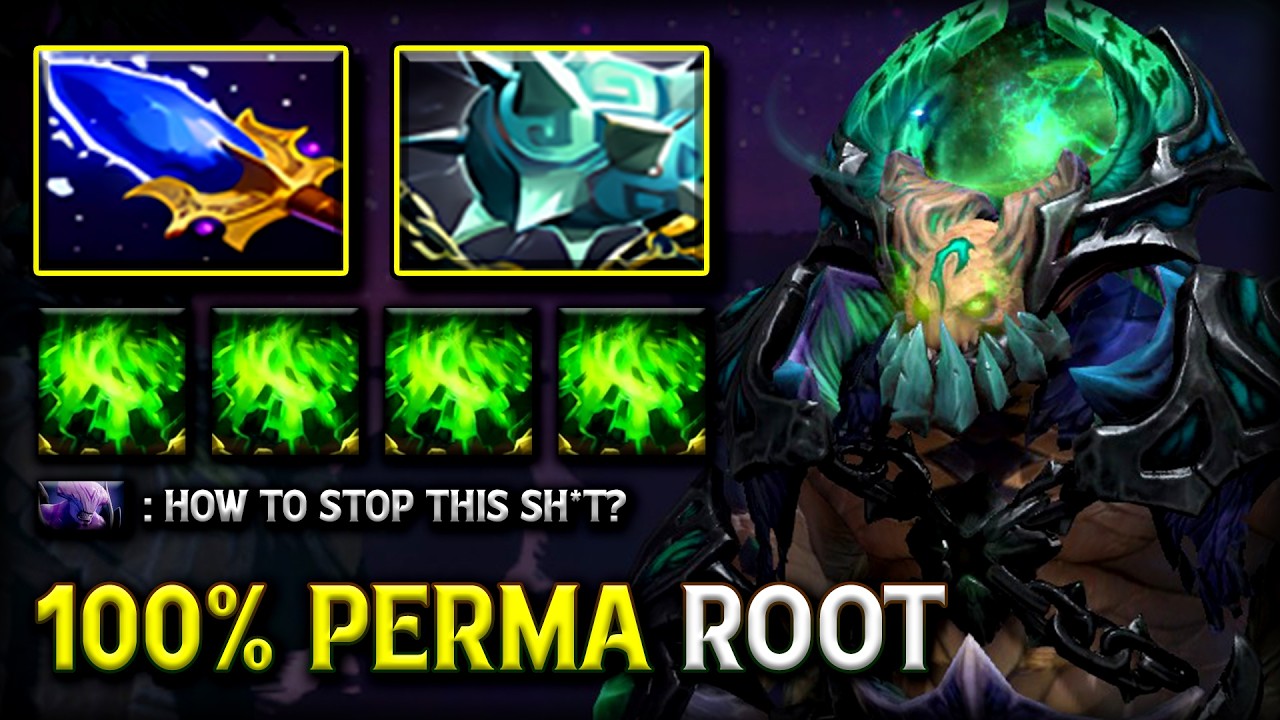 100% PERMA ROOT OFFLANE UNDERLORD - Aghs Scepter + Gleipnir Build Absolutely Can't be Tamed Dota 2